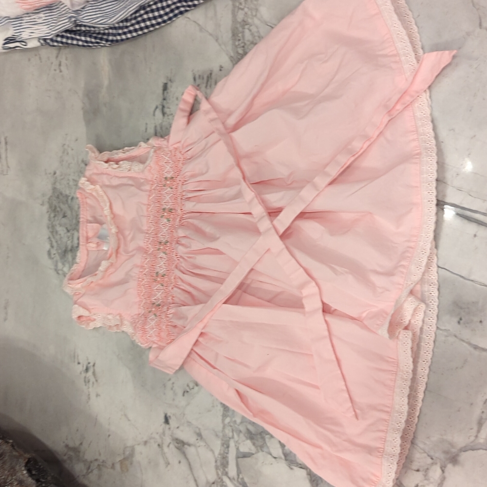 Pink Floral Smocked Baby/Toddler Dress